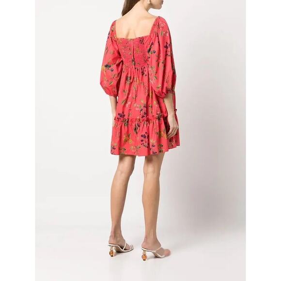 CARA CARA red mini Ip Ip Floral-Print Minidress in small - Picture 2 of 15